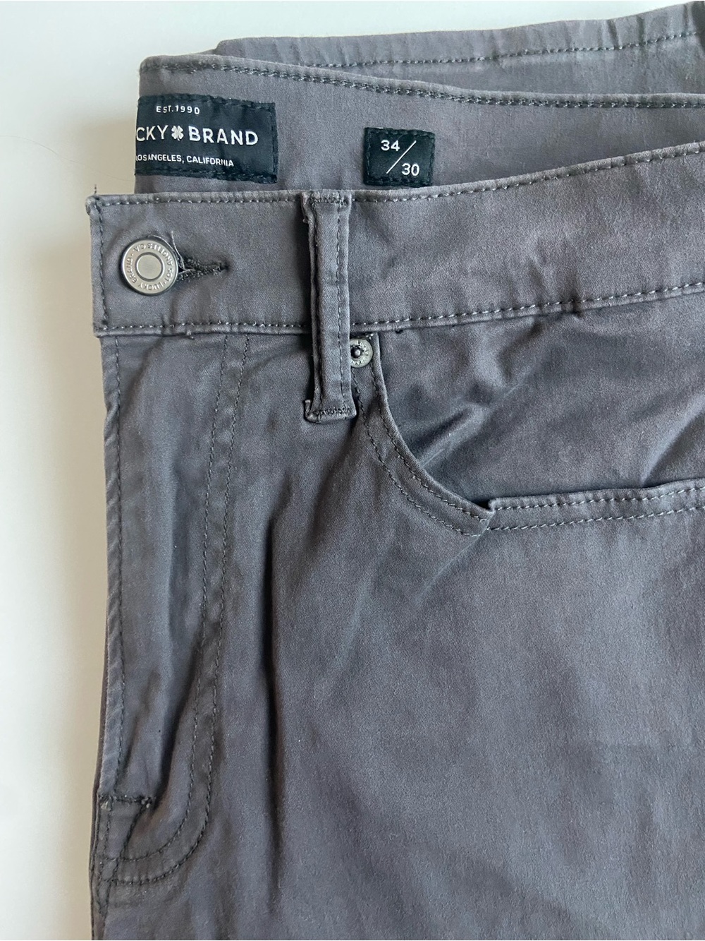 Lucky Brand Men's Gray Slim Straight Pant - 34x30